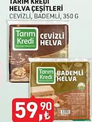 TARIM KREDİ HELVA ÇEŞİTLERİ BADEMLİ/CEVİZLİ 350 G